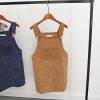 College Wind Restoring Ancient Ways Corduroy Suspenders Big Pocket Straight Vest Dress - CelebritystyleFashion.com.au online clothing shop australia