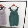 College Wind Restoring Ancient Ways Corduroy Suspenders Big Pocket Straight Vest Dress - CelebritystyleFashion.com.au online clothing shop australia