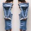 New Women Lady Long Sleeve Off Shoulder Vogue Stylish Charming Adorable Long Maxi Bodycon Sexy Club Dress vestido - CelebritystyleFashion.com.au online clothing shop australia