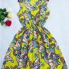 Women Sexy black brief Print Summer Sleeveless Women vestido Brand Slim Dresses Clothing Beach Dress Free shipping - CelebritystyleFashion.com.au online clothing shop australia