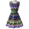 Women casual Bohemian floral flower sleeveless vest printed beach chiffon top dress S092 - CelebritystyleFashion.com.au online clothing shop australia