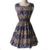 Women casual Bohemian floral flower sleeveless vest printed beach chiffon top dress S092 - CelebritystyleFashion.com.au online clothing shop australia