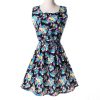 Women casual Bohemian floral flower sleeveless vest printed beach chiffon top dress S092 - CelebritystyleFashion.com.au online clothing shop australia