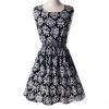 Women casual Bohemian floral flower sleeveless vest printed beach chiffon top dress S092 - CelebritystyleFashion.com.au online clothing shop australia