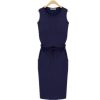 Summer Fashion Women Ladies Casual Dress Round Neck Sleeveless Solid Slim Dresses Plus Size S-4XL - CelebritystyleFashion.com.au online clothing shop australia