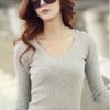 hot winter women Long Dress of micro V-neck dress sexy Slim package hip tight knit bottoming Dress Autumn Dress Vestidos - CelebritystyleFashion.com.au online clothing shop australia