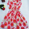 Women casual Bohemian floral leopard sleeveless vest printed beach chiffon dress nz17 - CelebritystyleFashion.com.au online clothing shop australia