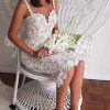 Summer Style White Black Lace Dress V Cami Bodycon Sexy cheap clothes china vestidos de festa mujer Casual office Midi Dresses - CelebritystyleFashion.com.au online clothing shop australia