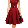 50s 60s Women Vintage Dresses Summer Elegant Dress Sleeveless Party Dresses dark blue style a line rockabilly dress - CelebritystyleFashion.com.au online clothing shop australia