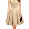 50s 60s Women Vintage Dresses Summer Elegant Dress Sleeveless Party Dresses dark blue style a line rockabilly dress - CelebritystyleFashion.com.au online clothing shop australia