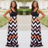 High Quality Brand Women Summer Dress Striped Print Long Dress Beach Boho Maxi Dress Feminine Plus Size - CelebritystyleFashion.com.au online clothing shop australia
