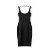 Autumn Women Dress Sleeveless Slim O-neck Solid Color Pencil Casual Tank Dress Size S M L Vestido De Verao QZ204R1 - CelebritystyleFashion.com.au online clothing shop australia