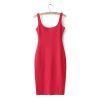 Autumn Women Dress Sleeveless Slim O-neck Solid Color Pencil Casual Tank Dress Size S M L Vestido De Verao QZ204R1 - CelebritystyleFashion.com.au online clothing shop australia