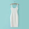 Autumn Women Dress Sleeveless Slim O-neck Solid Color Pencil Casual Tank Dress Size S M L Vestido De Verao QZ204R1 - CelebritystyleFashion.com.au online clothing shop australia
