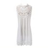 Women Black White Sleeveless Lace Crochet Summer Dresses Hollow Out Mini Dress Fashion Sexy Short Dresses S-4XL Vestidos - CelebritystyleFashion.com.au online clothing shop australia