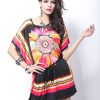 vestido feminino women plus size summer dresses Loose Ethnic Print Skater Batwing sleeve tunics vintage Sexy bohemian dress - CelebritystyleFashion.com.au online clothing shop australia