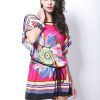 vestido feminino women plus size summer dresses Loose Ethnic Print Skater Batwing sleeve tunics vintage Sexy bohemian dress - CelebritystyleFashion.com.au online clothing shop australia