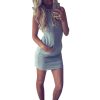 Summer Women Ladies Casual Shirt Hooded Dress Sundress robe Vintage Sexy Slim Bodycon Party Night Club Dresses Z2 - CelebritystyleFashion.com.au online clothing shop australia