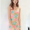 designer sexy Sleeveless O-neck Floral Above-knee Length Short Bodycon Womens Print Tank Dress Sale - CelebritystyleFashion.com.au online clothing shop australia