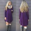 Fashion Clothes Women Autumn Winter Dress Female Cotton O-neck Long Sleeve Mini Woolen Dresses - CelebritystyleFashion.com.au online clothing shop australia