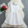 Size S-2XL New Spring Summer Autumn Women O-neck Sleeveless Solid Color Appliques Ball Gown Base Dresses Vestidos Sundress - CelebritystyleFashion.com.au online clothing shop australia