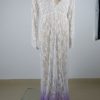 Maxi Plus Size Women Floor-Length Black White Autumn Lace Dress Adjust Waist Sexy See Through Floral Vestido DR5046 - CelebritystyleFashion.com.au online clothing shop australia